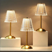 Nordic Minimalist Golden Crystal Table Lamp
