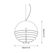 Mid-century Bauhaus Sunset Orange Pendant Lamp