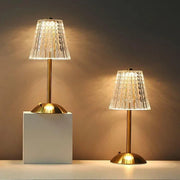 Nordic Minimalist Golden Crystal Table Lamp