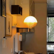 Mid-century Bauhaus Sunset Orange Pendant Lamp