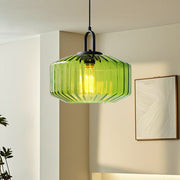 Nordic Modern Vintage Striped Glass Pendant Light