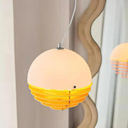 Mid-century Bauhaus Sunset Orange Pendant Lamp