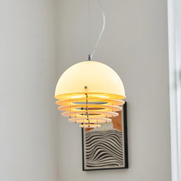 Mid-century Bauhaus Sunset Orange Pendant Lamp
