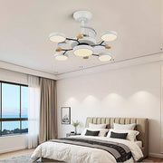 Round Metal Led Ceiling Fan Light