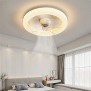 White Round Design Ceiling Fan With LED Lights