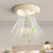 Macaron Simple Stylish Bedroom Ceiling Fan With LED Lights