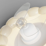 Macaron Simple Stylish Bedroom Ceiling Fan With LED Lights