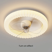White Round Design Ceiling Fan With LED Lights