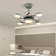 Round Metal Led Ceiling Fan Light
