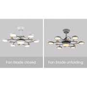 Round Metal Led Ceiling Fan Light