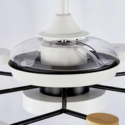 Round Metal Led Ceiling Fan Light