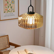 Nordic Modern Vintage Striped Glass Pendant Light