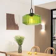Nordic Modern Vintage Striped Glass Pendant Light