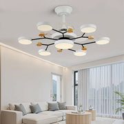 Round Metal Led Ceiling Fan Light