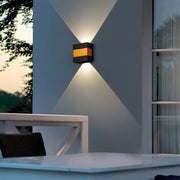 Modern Rectangular Double Head LED Outdoor Wall Lamp