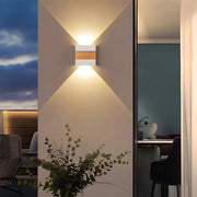 Modern Rectangular Double Head LED Outdoor Wall Lamp