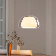 Modern Milk Glass Pendant Lamp