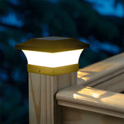 Chic Modern Solar Power Lantern Outdoor Post Light
