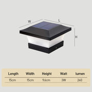 Chic Modern Solar Power Lantern Outdoor Post Light