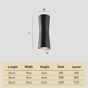 Modern Waterproof Double Head LED Wall Light