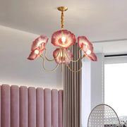 Nordic Minimalist Flower Glass Chandelier