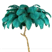 Chic Feather Decorated Floor Lamp