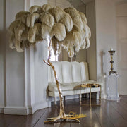 Chic Feather Decorated Floor Lamp