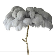 Chic Feather Decorated Floor Lamp
