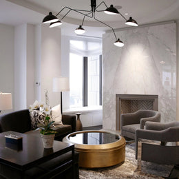 Elegant Adjustable Sculptural Ceiling Light