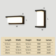 Modern Simple Waterproof Sensor LED Outdoor Wall Light