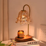 Vintage Flower Shape Candle Aromatherapy Glass Table Lamp