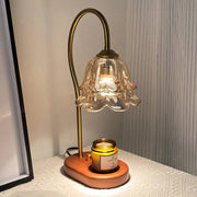 Vintage Flower Shape Candle Aromatherapy Glass Table Lamp