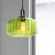 Nordic Modern Vintage Striped Glass Pendant Light