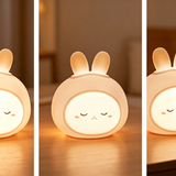 Cute Chick Silicone Night Light USB Rechargeable Touch Control Bedside Sleep Lamp 3-Level Dimming