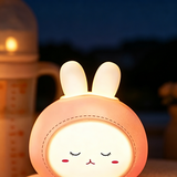 Cute Chick Silicone Night Light USB Rechargeable Touch Control Bedside Sleep Lamp 3-Level Dimming