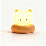 Cute Chick Silicone Night Light USB Rechargeable Touch Control Bedside Sleep Lamp 3-Level Dimming